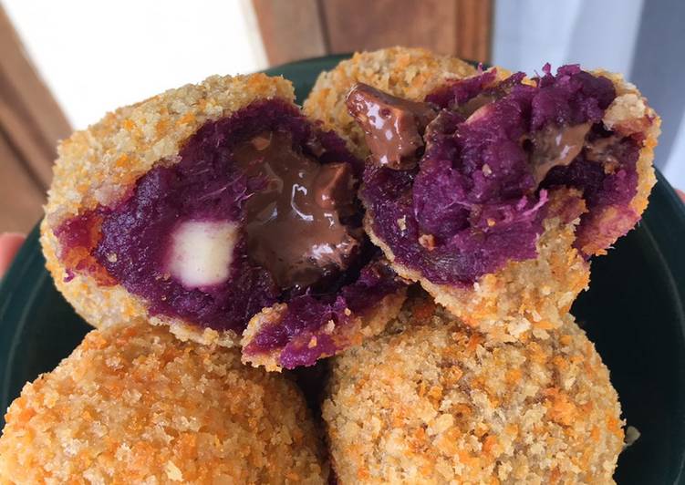 Bola-Bola Ubi Cokelat Keju