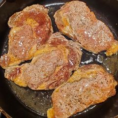 Fast & Easy Cast Iron Seared Steak A picture of Fast & Easy Cast Iron Seared Steak.