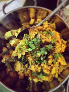 A picture of Green Banana Curry.