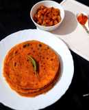 Makki Methi Paratha With Turnip And Kohlrabi Stir fry