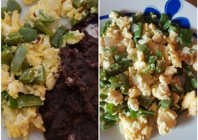Nopales con huevo para desayunar Receta de Fabiola Gomez- Cookpad