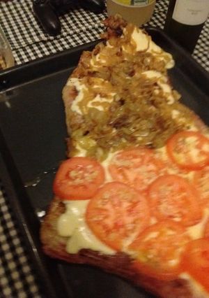Una foto de Matambre a la pizza de fugazzeta a la parrilla