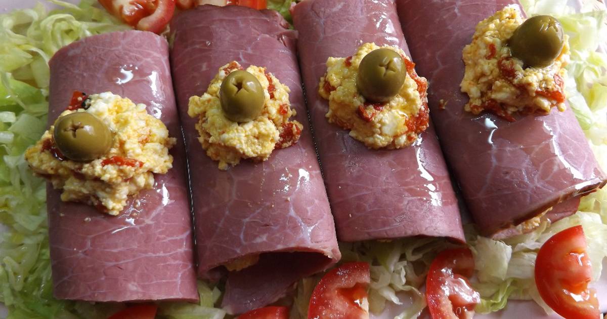 Rollos de pastrami Receta de Cuqui Bastida- Cookpad