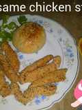 Sesame chicken strips