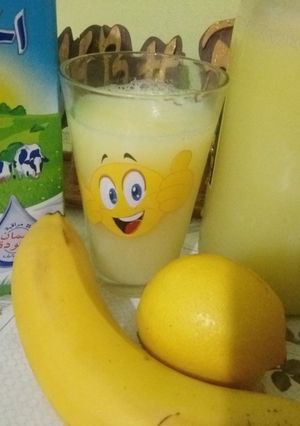 صورة لوصفة عصير الليمون 🍋 الموز 🍌 والأنتعاش 😍