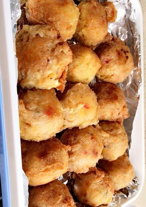 A picture of Yam balls.