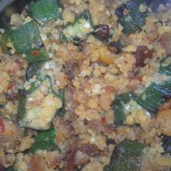 A picture of Lady finger Paruppu Usili.