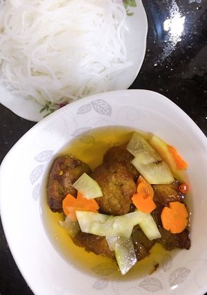 A picture of Bún Chả with Air Fryer.