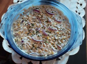 Majonézes kukorica-salàta lilahagymàval, balzsamecettel 🌽🌽🌽 recept fotója