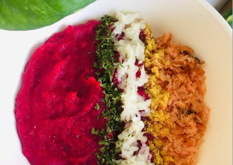 Resep Red Porridge with salmon yang lezat Untuk Jualan