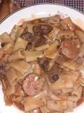 Guiso de Mostacholes con Carne y Chorizos