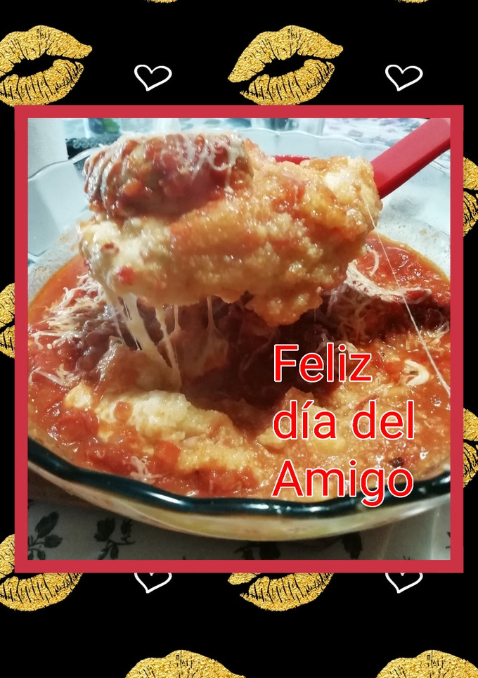 Una foto de Una rica polenta para compartir con mi amigo! 😍