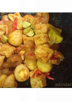 Foto resep Sambal Goreng Tahu, Cecek, Telur puyuh