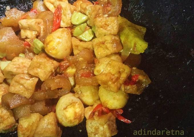 Sambal Goreng Tahu, Cecek, Telur puyuh