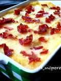 Gebratenes Kartoffelpüree mit Cheddarkäse