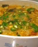 簡易韓式五花肉大醬湯（清冰箱菜）