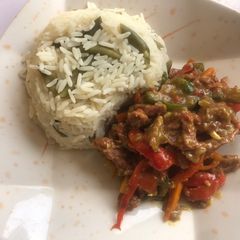 A picture of Beef sauce &Rice.
