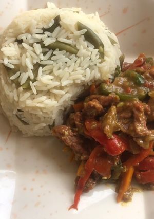 A picture of Beef sauce &Rice.