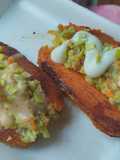 Batata/camote/boniato relleno de salteado de vegetales🍠🥦🧅🌶️