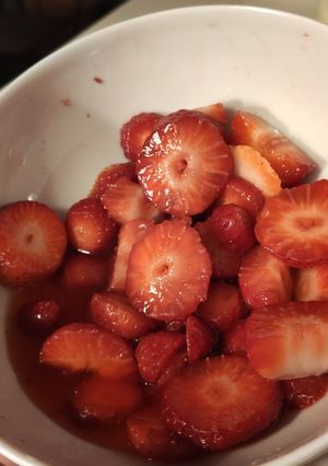 Una foto de Fresas con vinagre