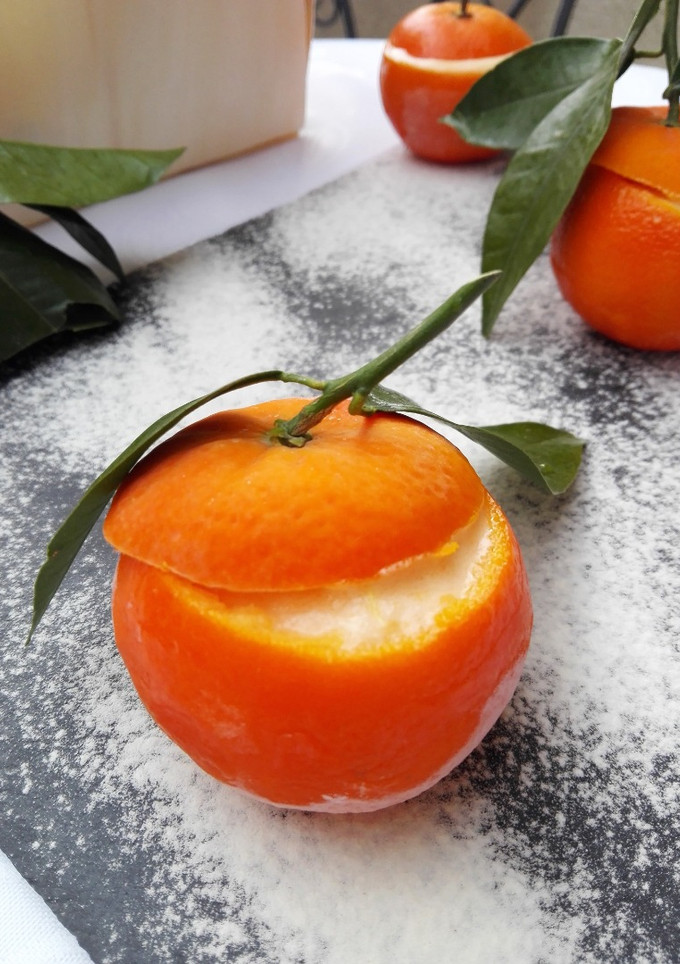 Una foto de Sorbete de mandarinas