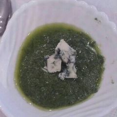 A picture of My first home made pesto.