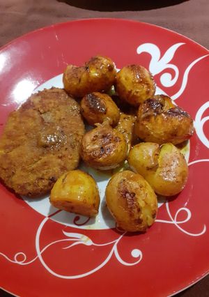 Φωτογραφία της συνταγής Πατάτες baby, με vegan σνίτσελ