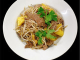 Thịt bò xào giá