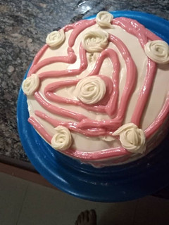Una foto de Pastel de bodas simple