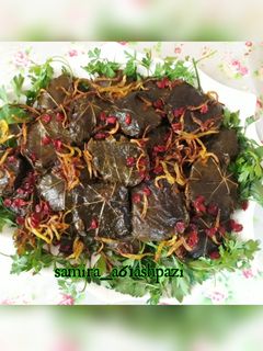 عکسی از دستور دلمه برگ مو