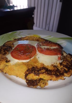 Una foto de Tortilla de zucchini y zanahoria