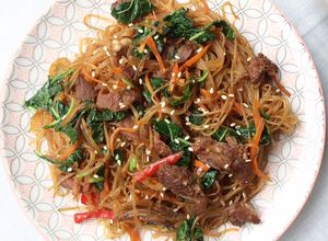 Foto resep Japchae with Beef Bulgogi