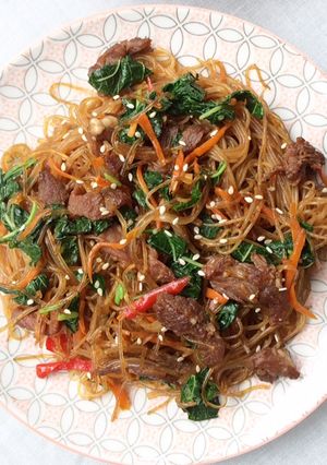 Foto resep Japchae with Beef Bulgogi