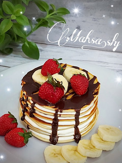 عکسی از دستور 💕 پنکیک خامه ای 😍
