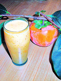 Una foto de Batido de caqui- veggie