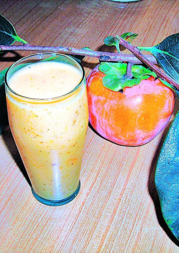 Una foto de Batido de caqui- veggie