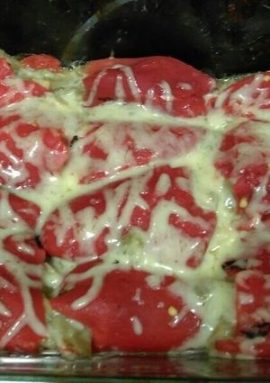 Una foto de Pimientos rellenos de gambas