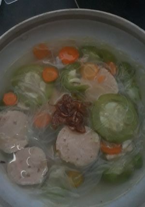 Foto resep Sup oyong bihun simple