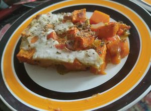 Una foto de Tortilla vegana de boniato (🌱)
