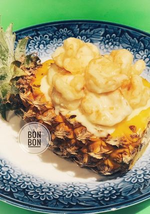 Hình của món Tôm Sốt Trái Thơm Mayonaise.