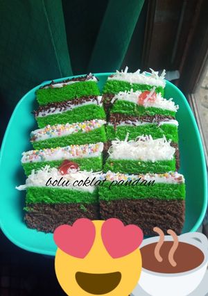 Foto resep Bolu coklat pandan