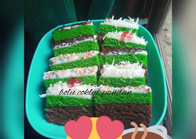 Bolu coklat pandan ekonomis