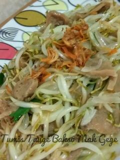 Foto resep Sayur Tumis Tauge Bakso Sapi