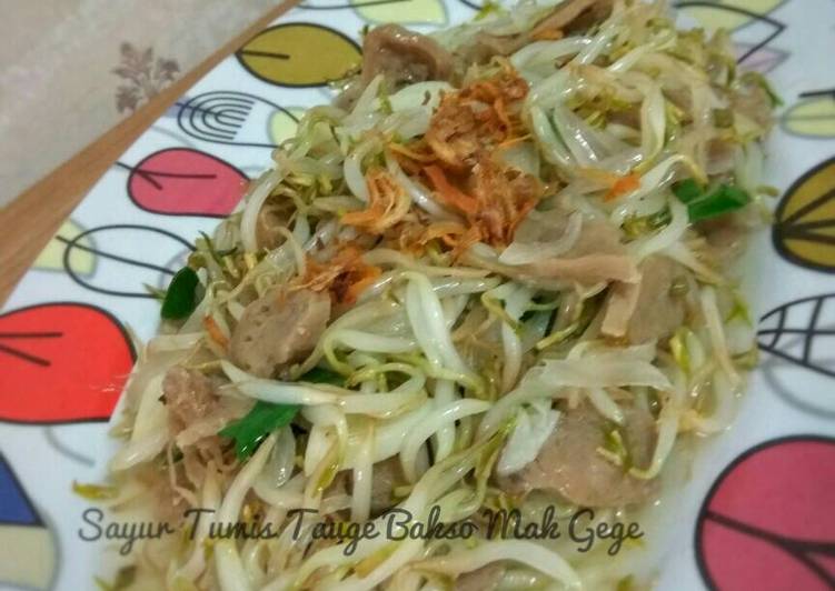 Sayur Tumis Tauge Bakso Sapi