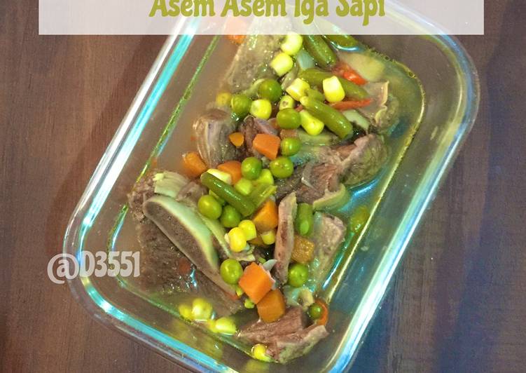 Resep Asem Asem Iga Sapi, Lezat Sekali