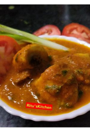 A picture of Mushroom Masala(no cream added).