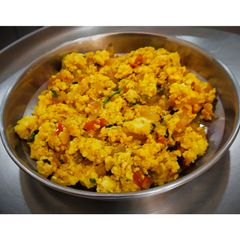 A picture of Egg Bhurji. (Scrambled eggs).