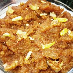 A picture of Wheat flour(aatey ka)halwa.