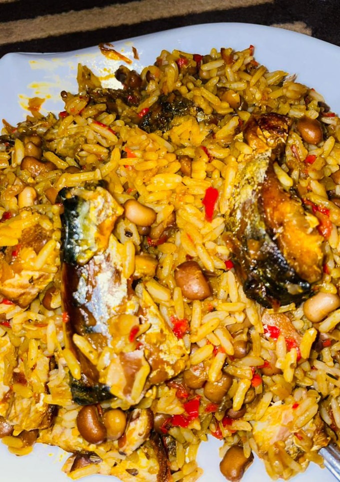 Jallof din shinkafa da wake ainihin hoton girkin