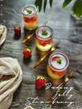 Puding Susu Jelly Strawberry Pepaya